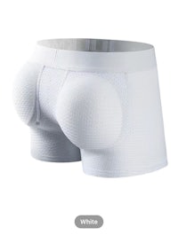 a white boxer brief with a white waistband